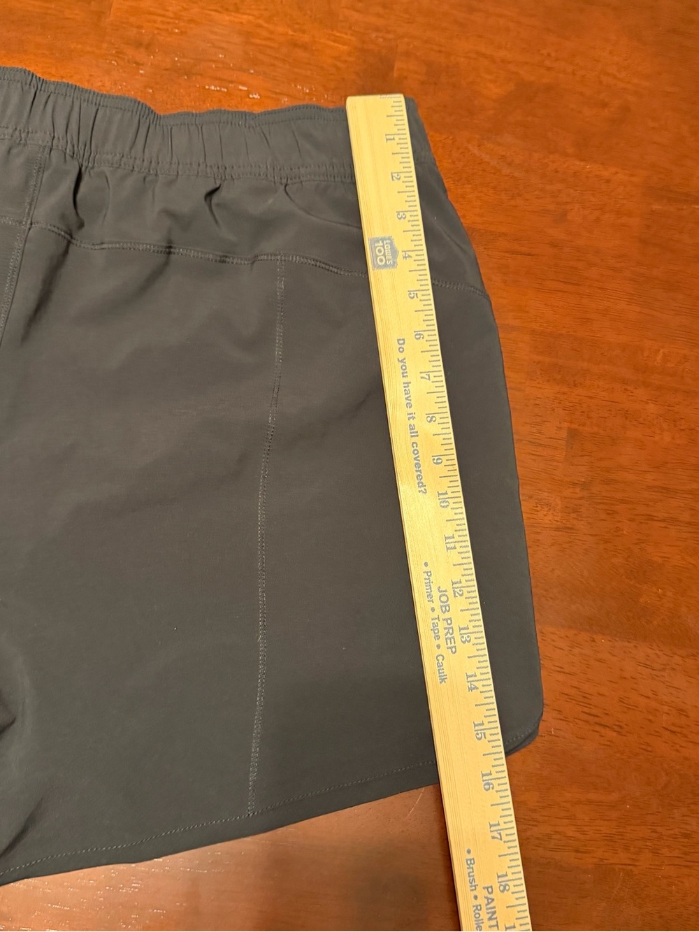 Lands' End Men's Athletic Drawstring Shorts - Charcoal Gray/black - Picture 5 of 7